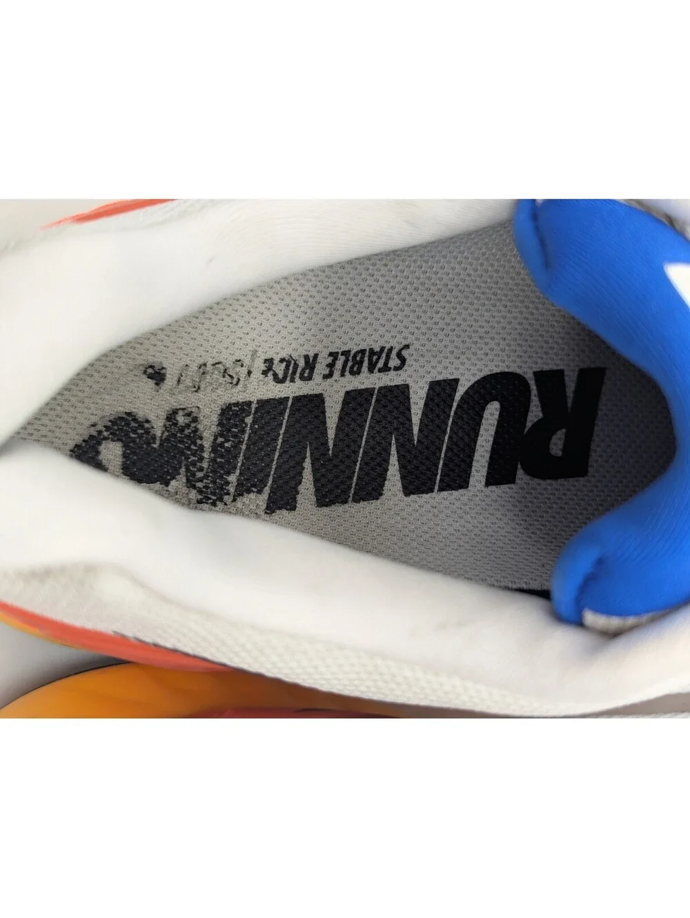 Nike LunarGlide 6 White Blue Orange Mens Size 10.5 Running Shoes 2014 654433-101